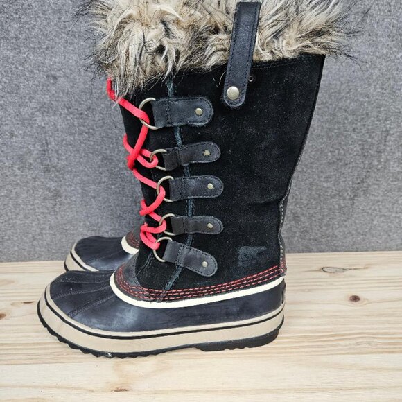 Sorel Joan of Arctic Black Winter Snow Fur Boots - Picture 6 of 11